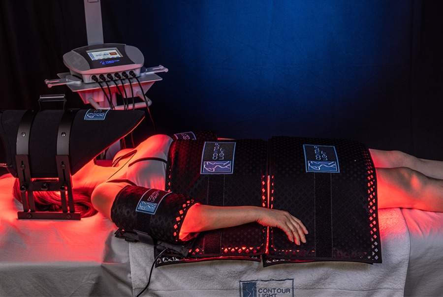 Contour Light red light therapy session